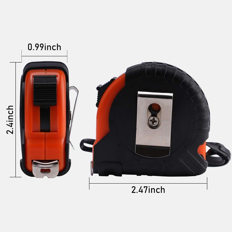 LICHAMP Tape Measure 12 ft, 8 Pack Bulk Easy Read Measuring Tape Retractable with Fractions 1/8, Measurement Tape 12-Foot by 1/2-Inch - Image 4